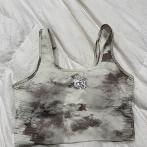 Darc Sport Gray and Brown Tie-Dye Bra